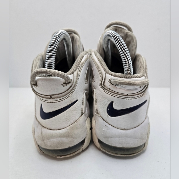 Nike Air | More Uptempo 96 white leather  sporty hi-top sneakers | KIDS 2 - Picture 8 of 11